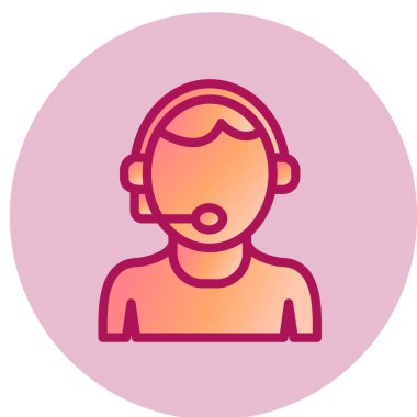 Müşteri Hizmetleri simge vektör illüstrasyonu