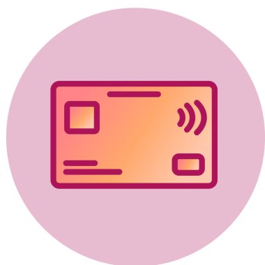 Kredi kartı ikonu vektör illüstrasyonu