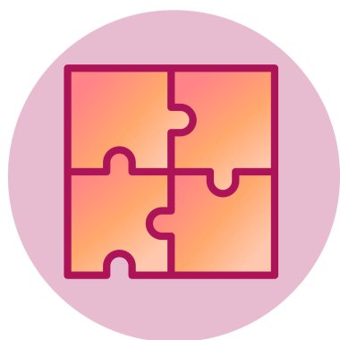 Bulmaca simgesi vektör çizimi