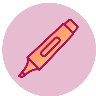 Vurgulama simgesi vektör illüstrasyonu