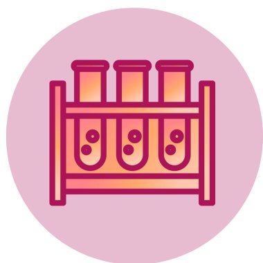 Laboratuvar test tüpü simgesi. Vektör çizim