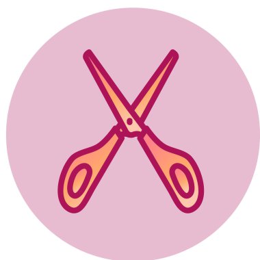 Makas simgesi. vektör illüstrasyonu