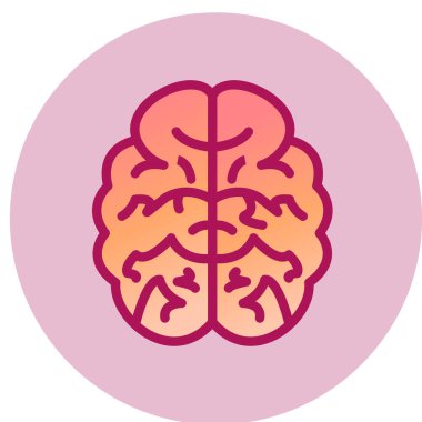 beyin ikonu vektör illüstrasyonu