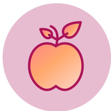 elma ikonu vektör illüstrasyonu