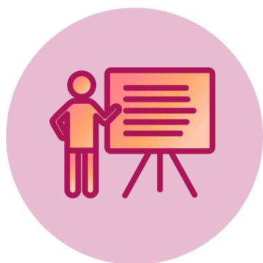 Sunum tahtası simgesi. düz dizayn biçimi 10