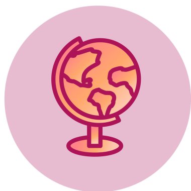 Dünya ikonu. vektör illüstrasyonu