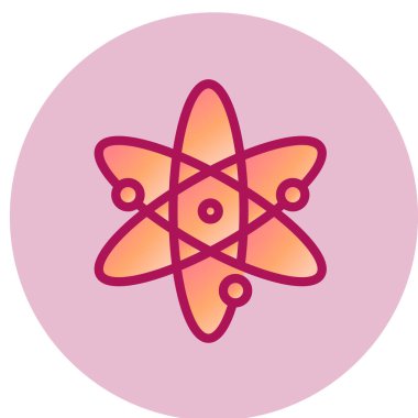 Atom simgesi. vektör illüstrasyonu