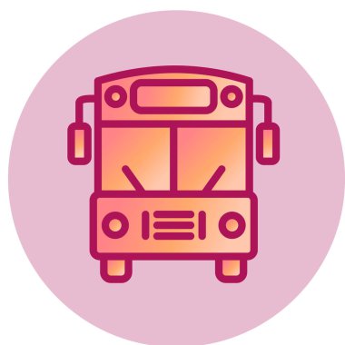 bus simgesi vektör illüstrasyonu