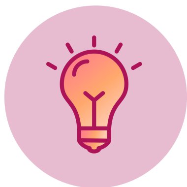 fikir ampul simgesi vektör illüstrasyon