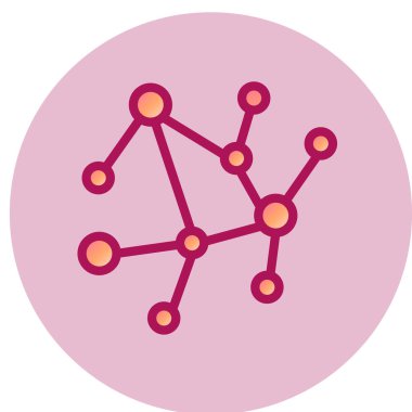 Moleküler simge vektör çizim