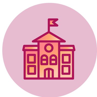 Üniversite ikon vektör illüstrasyonu