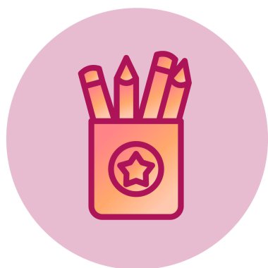 Kalem Tutucu simgesi vektör illüstrasyonu