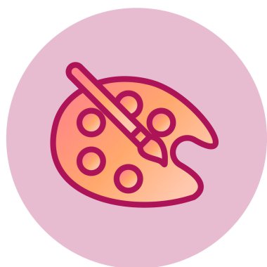 boya palet simgesi. vektör illüstrasyonu