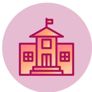 Üniversite binası ikonu. vektör illüstrasyonu