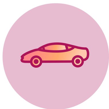 Araba simgesi. düz tasarım stili