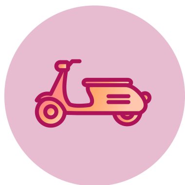 Scooter ikonu. vektör illüstrasyonu