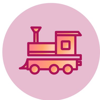 Buhar Lokomotifi vektör illüstrasyonu