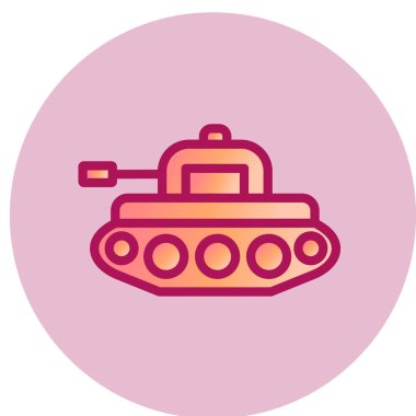 Tank ikonu vektör illüstrasyonu