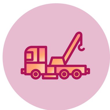 Çekici kamyon simge vektör çizim