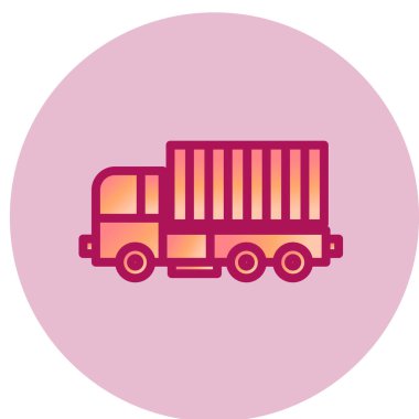 Kamyon simgesi beyaz arka planda izole edilmiş. vektör illüstrasyonu