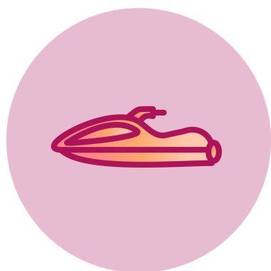 jet ski simgesi vektör illüstrasyonu