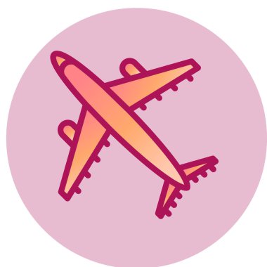 uçak ikonu vektör illüstrasyonu