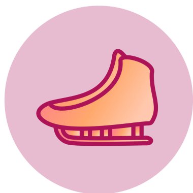 Buz pateni simge vektör çizim