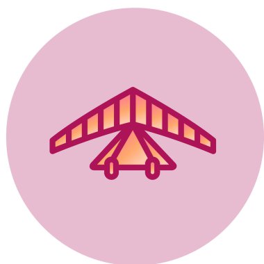 Planör simgesi vektör illüstrasyonunu as