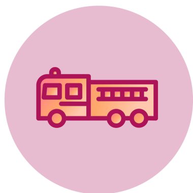 Yangın kamyon simge vektör çizim