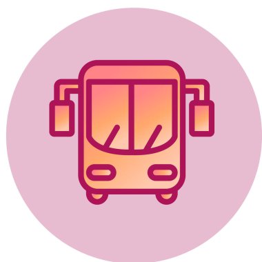 bus simgesi vektör illüstrasyonu