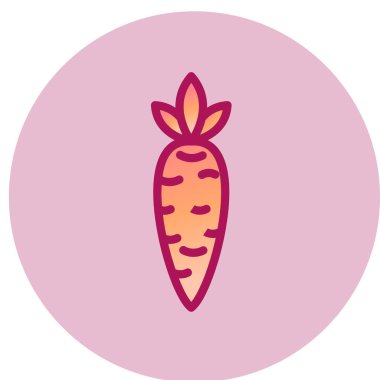 Havuç simgesi, vektör çizimi