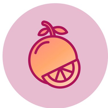 turuncu simge, vektör çizimi