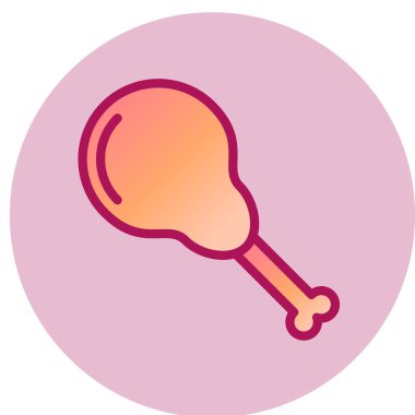 tavuk simgesi, vektör illüstrasyonu