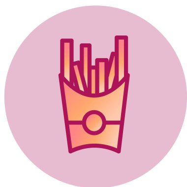 Fries simgesi, vektör illüstrasyonu