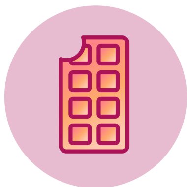 çikolata simgesi, vektör illüstrasyonu