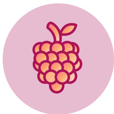 Ahududu simgesi, vektör illüstrasyonu