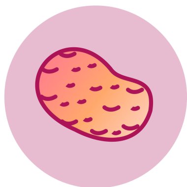 Patates simgesi, vektör illüstrasyonu