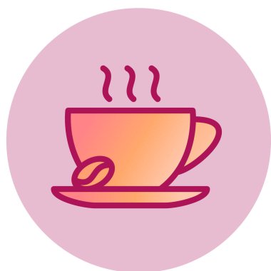 kahve simgesi, vektör illüstrasyonu