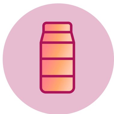 süt simgesi, vektör illüstrasyonu