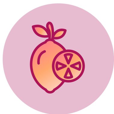 Limon simgesi, vektör illüstrasyonu