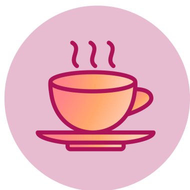 Çay simgesi, vektör illüstrasyonu