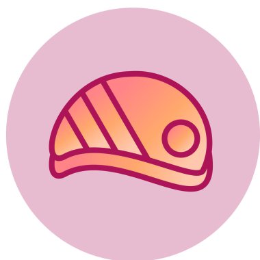 Biftek simgesi, vektör illüstrasyonu