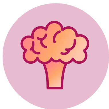 Brokoli simgesi, vektör illüstrasyonu