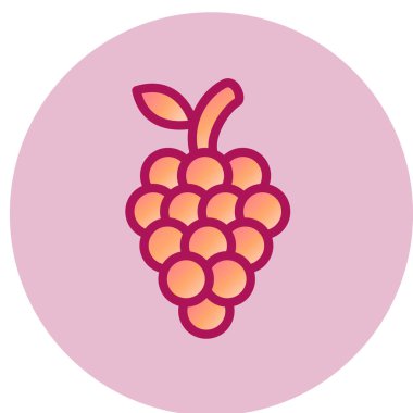 üzüm simgesi, vektör illüstrasyonu