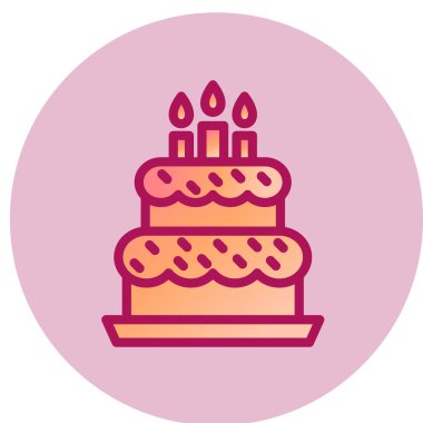 Kek simgesi, vektör illüstrasyonu