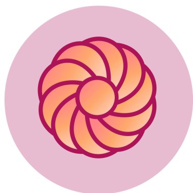 Kurabiye simgesi, vektör illüstrasyonu