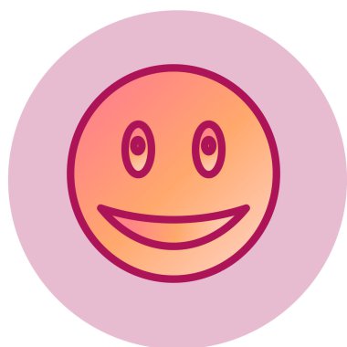 Mutlu yüz simgesi, vektör çizimi