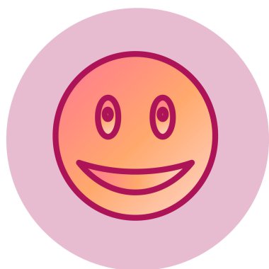 Gülen yüz simgesi, vektör illüstrasyonu