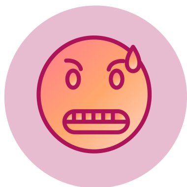 Soğuk yüz simgesi, vektör çizimi