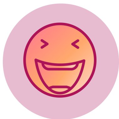 komik yüz simgesi, vektör illüstrasyonu